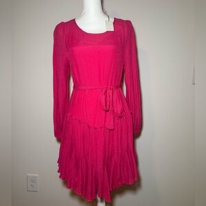 NWT Pink Long-Sleeve Mini Dress